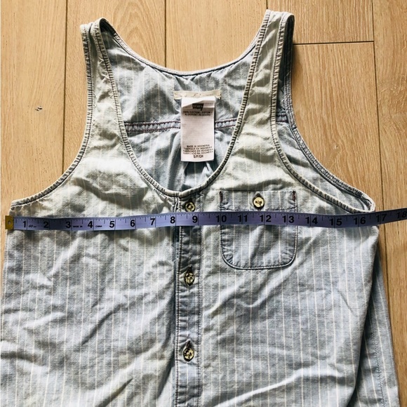 Levi’s Light Wash Chambray Striped Romper - Picture 7 of 9
